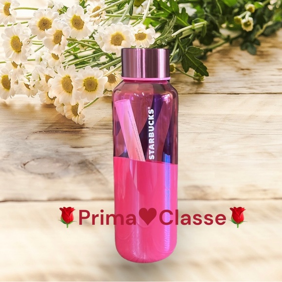 Starbucks Pink Iridescent Ion Holo Glass Water Bottle Tumbler Cup 20oz New 2023 - Picture 6 of 6